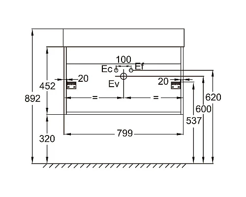 Приобрести Тумба дуб давос 79,9 см Jacob Delafon Vivienne EB1667-E75-E75 в магазине сантехники Santeh-Crystal.ru