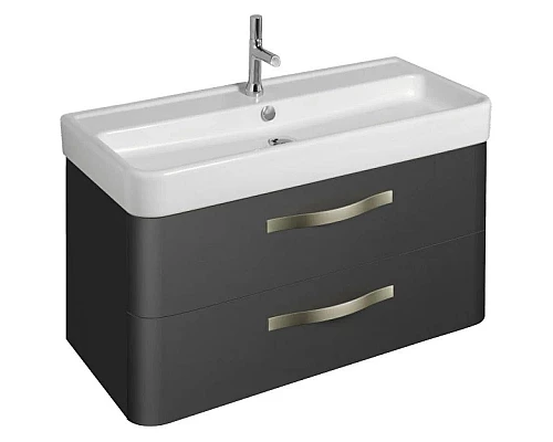 Купить Тумба серый антрацит 97,4 см 2 ящика Jacob Delafon Replay EB1047-442 в магазине сантехники Santeh-Crystal.ru