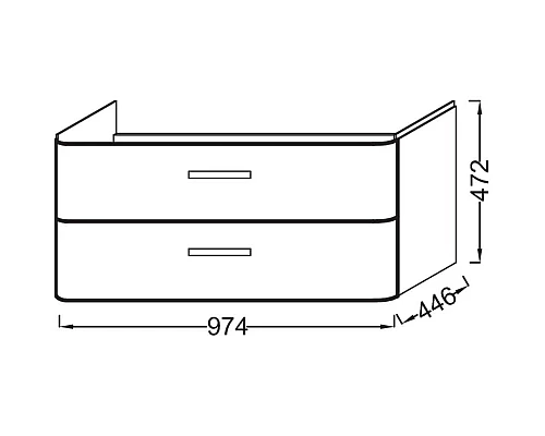Заказать Тумба малиновый глянец 97,4 см Jacob Delafon Replay EB1047-R3 в магазине сантехники Santeh-Crystal.ru