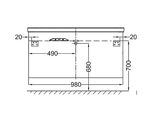 Приобрести Тумба белый глянец 98 см Jacob Delafon Escale EB760-G1C в магазине сантехники Santeh-Crystal.ru