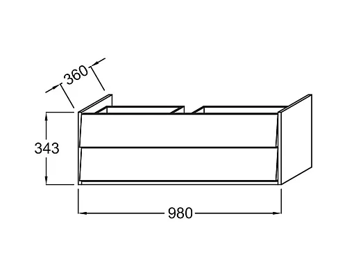 Приобрести Тумба белый глянец 98 см Jacob Delafon Escale EB760-G1C в магазине сантехники Santeh-Crystal.ru
