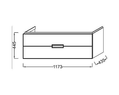 Заказать Тумба белый глянец 117,3 см Jacob Delafon Reve EB1137-G1C в магазине сантехники Santeh-Crystal.ru