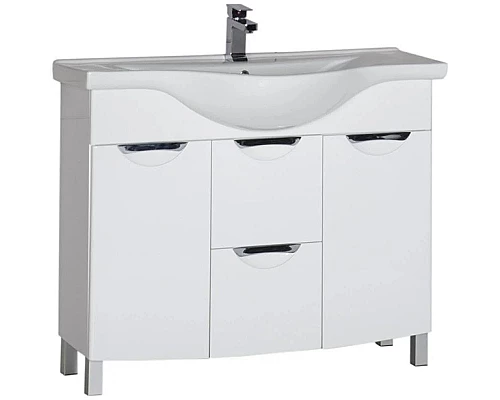 Заказать Тумба белый 100 см с бельевой корзиной Aquanet Асти 00178239 в магазине сантехники Santeh-Crystal.ru