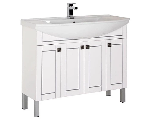 Приобрести Тумба белый/патина серебро 102,5 см Aquanet Честер 00182630 в магазине сантехники Santeh-Crystal.ru