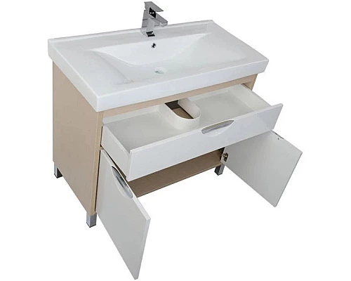 Заказать Тумба белый/светлый дуб 96 см Aquanet Гретта 00171575 в магазине сантехники Santeh-Crystal.ru