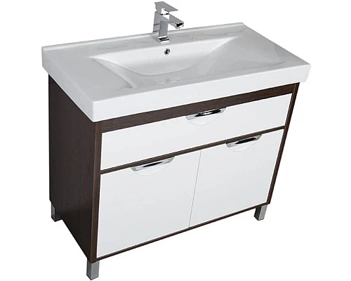 Купить Тумба белый/венге 96 см Aquanet Гретта 00171583 в магазине сантехники Santeh-Crystal.ru