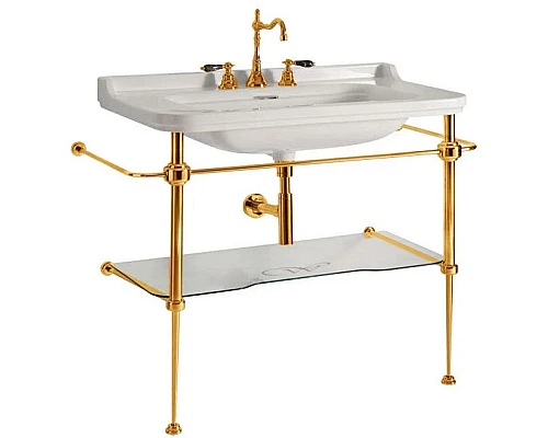 Купить Консоль для раковины золото Kerasan Waldorf 9196K2oro в магазине сантехники Santeh-Crystal.ru