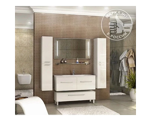 Купить Тумба белый глянец 99,7 см Акватон Мадрид 1A128001MA010 в магазине сантехники Santeh-Crystal.ru