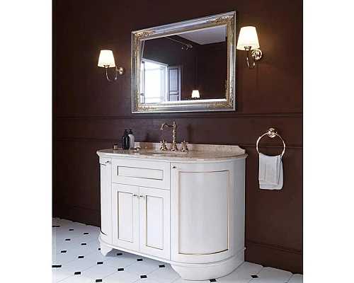 Заказать Тумба с раковиной белый 129 см Tiffany World York YOR4130-BO+S53bi в магазине сантехники Santeh-Crystal.ru