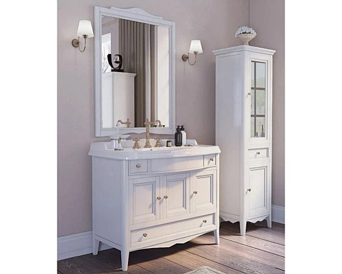 Приобрести Тумба с раковиной белый 105 см Tiffany World Veronica Nuova VER6105B+AR874BIx1KOMPLEKT в магазине сантехники Santeh-Crystal.ru