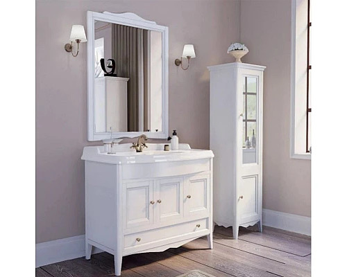 Купить Тумба с раковиной белый 105 см Tiffany World Veronica Nuova VER4105B+AR874BIx1KOMPLEKT в магазине сантехники Santeh-Crystal.ru