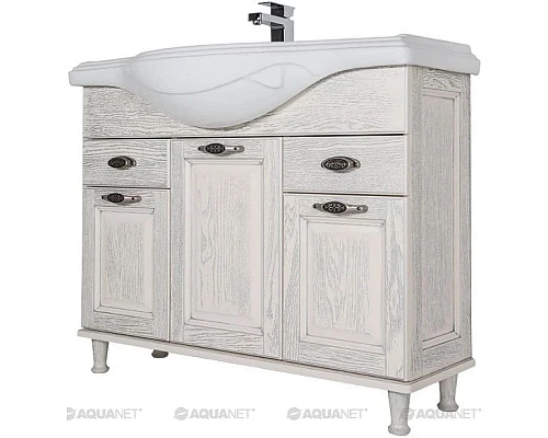 Купить Тумба жасмин/серебро 104,5 см Aquanet Тесса 00185808 в магазине сантехники Santeh-Crystal.ru