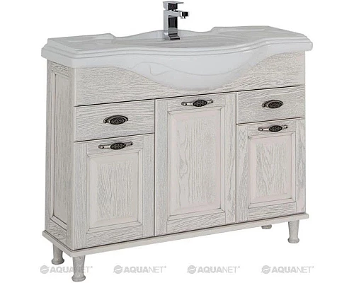 Купить Тумба жасмин/серебро 104,5 см Aquanet Тесса 00185808 в магазине сантехники Santeh-Crystal.ru