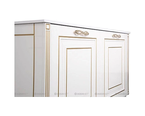 Заказать Тумба белый золотая патина 118 см Aquanet Паола 00186114 в магазине сантехники Santeh-Crystal.ru