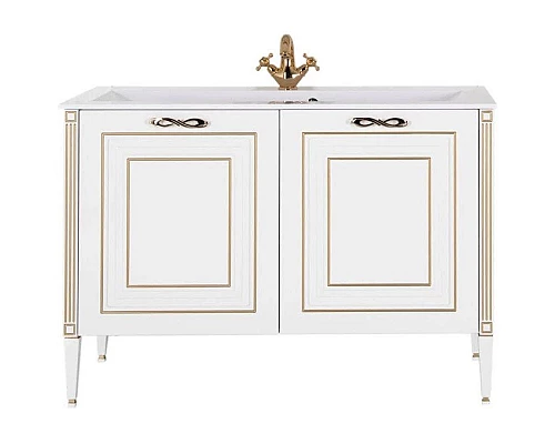 Заказать Тумба белый золотая патина 118 см Aquanet Паола 00186114 в магазине сантехники Santeh-Crystal.ru