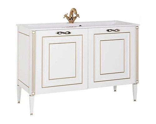Заказать Тумба белый золотая патина 118 см Aquanet Паола 00186114 в магазине сантехники Santeh-Crystal.ru