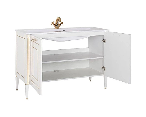 Заказать Тумба белый золотая патина 118 см Aquanet Паола 00186114 в магазине сантехники Santeh-Crystal.ru
