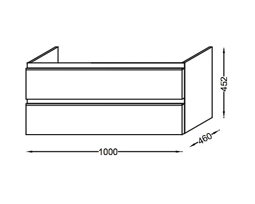Заказать Тумба аквамарин матовый 100 см Jacob Delafon Vox EB2025-RA-M43 в магазине сантехники Santeh-Crystal.ru