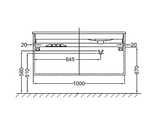 Приобрести Тумба аквамарин матовый 100 см Jacob Delafon Vox EB2026-RA-M43 в магазине сантехники Santeh-Crystal.ru