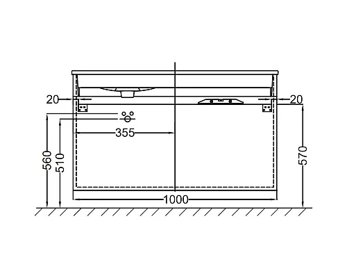 Купить Тумба ореховое дерево 100 см Jacob Delafon Vox EB2046-RA-E16 в магазине сантехники Santeh-Crystal.ru