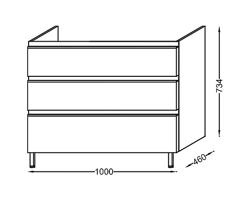Заказать Тумба белый глянец 100 см Jacob Delafon Vox EB2045-RA-G1C в магазине сантехники Santeh-Crystal.ru