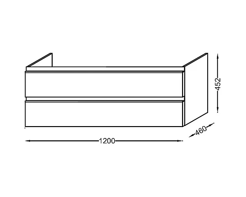 Купить Тумба аквамарин матовый 120 см Jacob Delafon Vox EB2021-RA-M43 в магазине сантехники Santeh-Crystal.ru