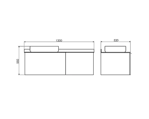 Заказать Тумба с раковиной белый глянец 120 см Comforty Милан 0000004023 в магазине сантехники Santeh-Crystal.ru