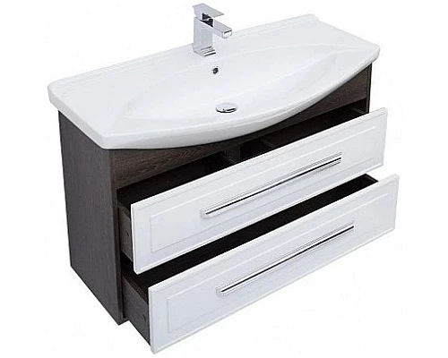 Заказать Тумба белый глянец/дуб кантербери 100,5 см Aquanet Остин 00201731 в магазине сантехники Santeh-Crystal.ru