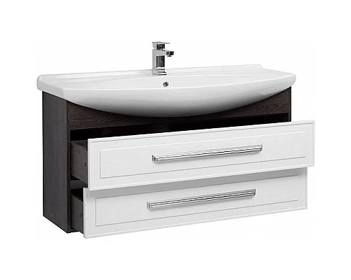 Купить Тумба белый глянец/дуб кантербери 116 см Aquanet Остин 00201723 в магазине сантехники Santeh-Crystal.ru