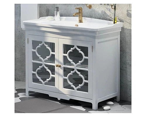 Купить Тумба белый матовый 97,5 см Corozo Манойр SD-00000357 в магазине сантехники Santeh-Crystal.ru