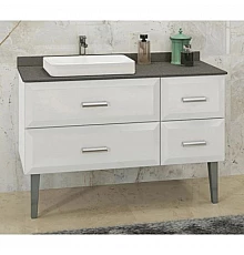 Тумба с раковиной белый глянец 120 см Comforty Империя 00004142359