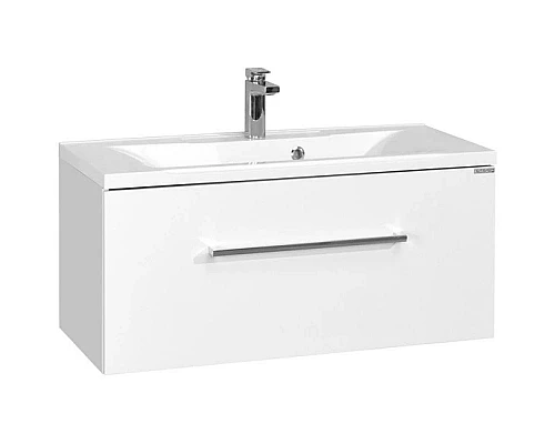 Приобрести Тумба с раковиной белый глянец 100 см Акватон Мадрид 1A1269K0MA010 в магазине сантехники Santeh-Crystal.ru