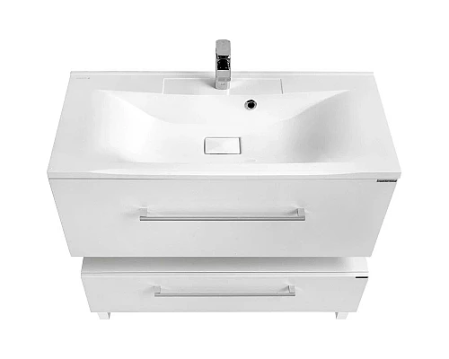 Приобрести Тумба с раковиной белый глянец 100 см Акватон Мадрид 1A1269K0MA010 в магазине сантехники Santeh-Crystal.ru
