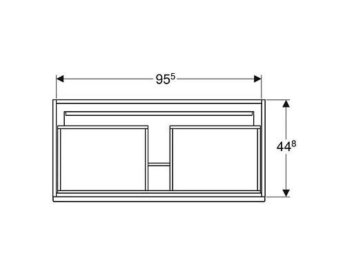 Приобрести Тумба белый глянец 98,8 см Geberit Renova Plan 869500000 в магазине сантехники Santeh-Crystal.ru