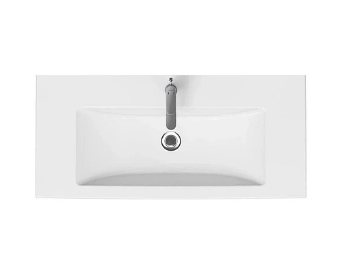 Купить Тумба с раковиной красный глянец/белый глянец 100 см Bellezza Пегас 4630417270039 + 5902115715297 в магазине сантехники Santeh-Crystal.ru