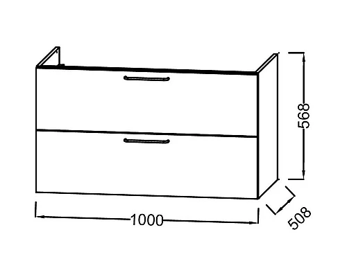 Купить Тумба белый мрамор 100 см Jacob Delafon Odeon Rive Gauche EB2524-R5-NR4 в магазине сантехники Santeh-Crystal.ru