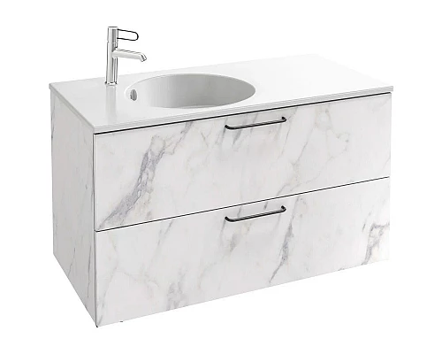 Приобрести Тумба белый мрамор 100 см Jacob Delafon Odeon Rive Gauche EB2524-R9-NR4 в магазине сантехники Santeh-Crystal.ru