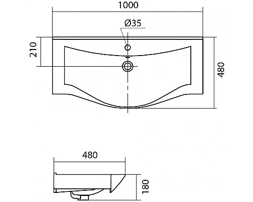 Купить Тумба с раковиной белый глянец/дуб эндгрейн 100 см Акватон Нортон 1A2490K0NT010 в магазине сантехники Santeh-Crystal.ru