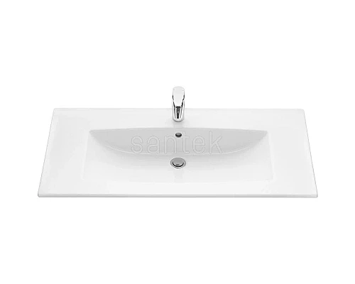 Купить Тумба с раковиной графит софт/дуб веллингтон 100,5 см Акватон Сохо 1A2582K1AJA00 в магазине сантехники Santeh-Crystal.ru