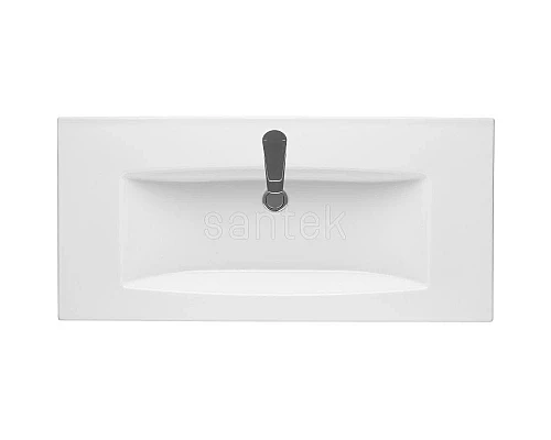 Купить Тумба с раковиной графит софт/дуб веллингтон 100,5 см Акватон Сохо 1A2582K1AJA00 в магазине сантехники Santeh-Crystal.ru