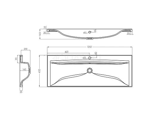 Купить Тумба с раковиной белый глянец 120,2 см Акватон Мадрид 1A1703K2MA010 в магазине сантехники Santeh-Crystal.ru