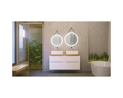 Заказать Тумба белый глянец 120 см Jorno Wood Wood.01.60/P/W + Wood.01.60/P/W + Wood.06.120/LW в магазине сантехники Santeh-Crystal.ru