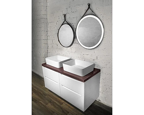 Заказать Тумба белый глянец 120 см Jorno Wood Wood.01.60/P/W + Wood.01.60/P/W + Wood.06.120/DW в магазине сантехники Santeh-Crystal.ru