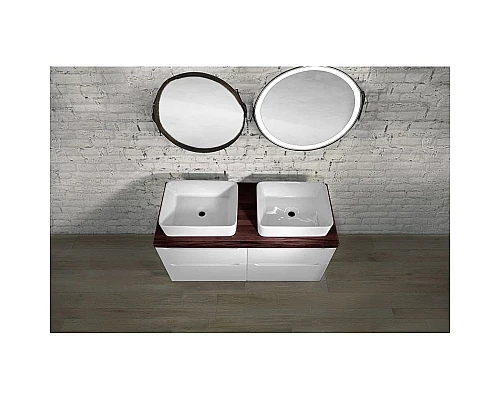 Заказать Тумба белый глянец 120 см Jorno Wood Wood.01.60/P/W + Wood.01.60/P/W + Wood.06.120/DW в магазине сантехники Santeh-Crystal.ru