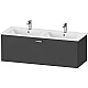 Купить Тумба графит матовый 127,5 см Duravit XBase XB603404949 в магазине сантехники Santeh-Crystal.ru
