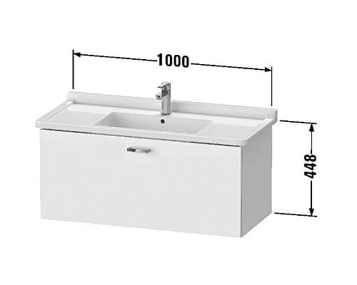 Купить Тумба графит матовый 100 см Duravit XBase XB603704949 в магазине сантехники Santeh-Crystal.ru