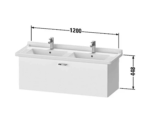 Купить Тумба дуб 120 см Duravit XBase XB603803030 в магазине сантехники Santeh-Crystal.ru