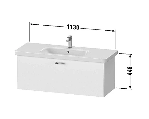 Купить Тумба графит матовый 113 см Duravit XBase XB607804949 в магазине сантехники Santeh-Crystal.ru