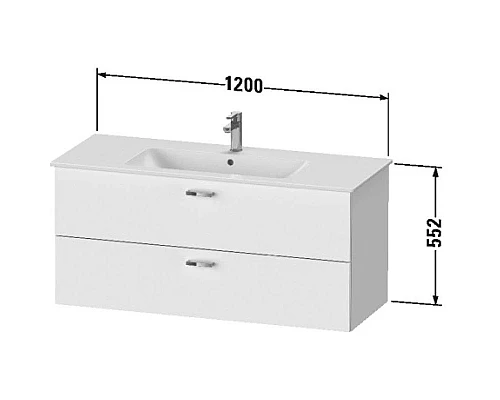 Купить Тумба дуб 120 см Duravit XBase XB612303030 в магазине сантехники Santeh-Crystal.ru