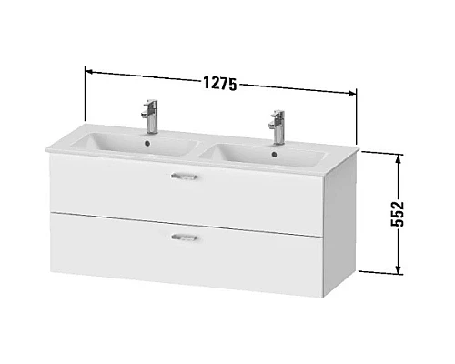 Купить Тумба каштан 127.5 см Duravit XBase XB613005353 в магазине сантехники Santeh-Crystal.ru
